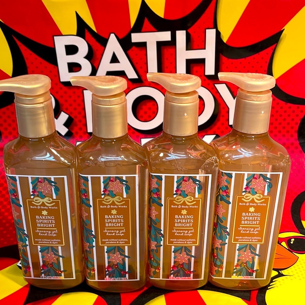 4 Set ❤️‍🩹Bath & Body Works Baking Spirits High Hand Soap Limited Edition 8 oz